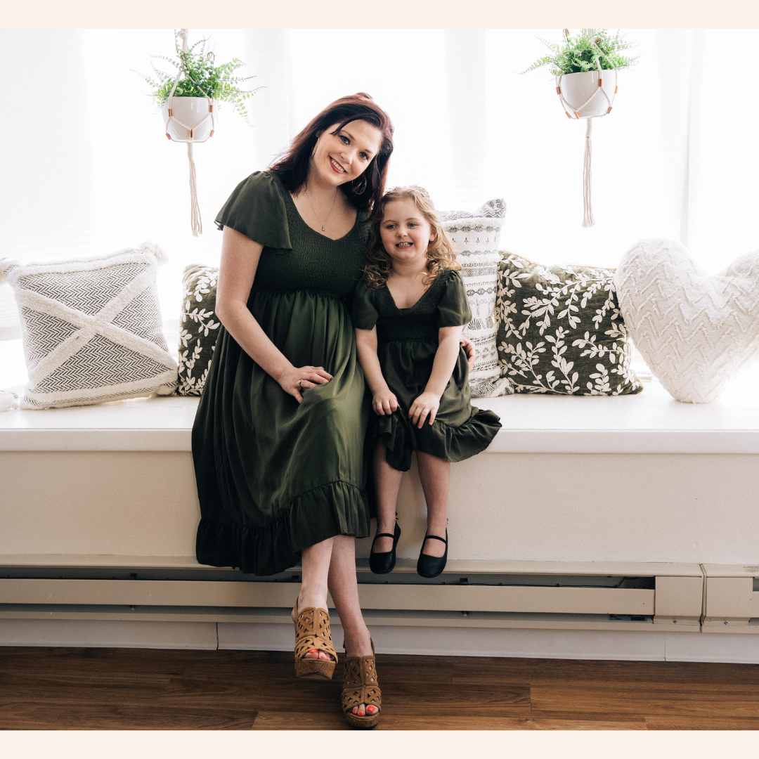 Dark Green Chiffon Dress - Women