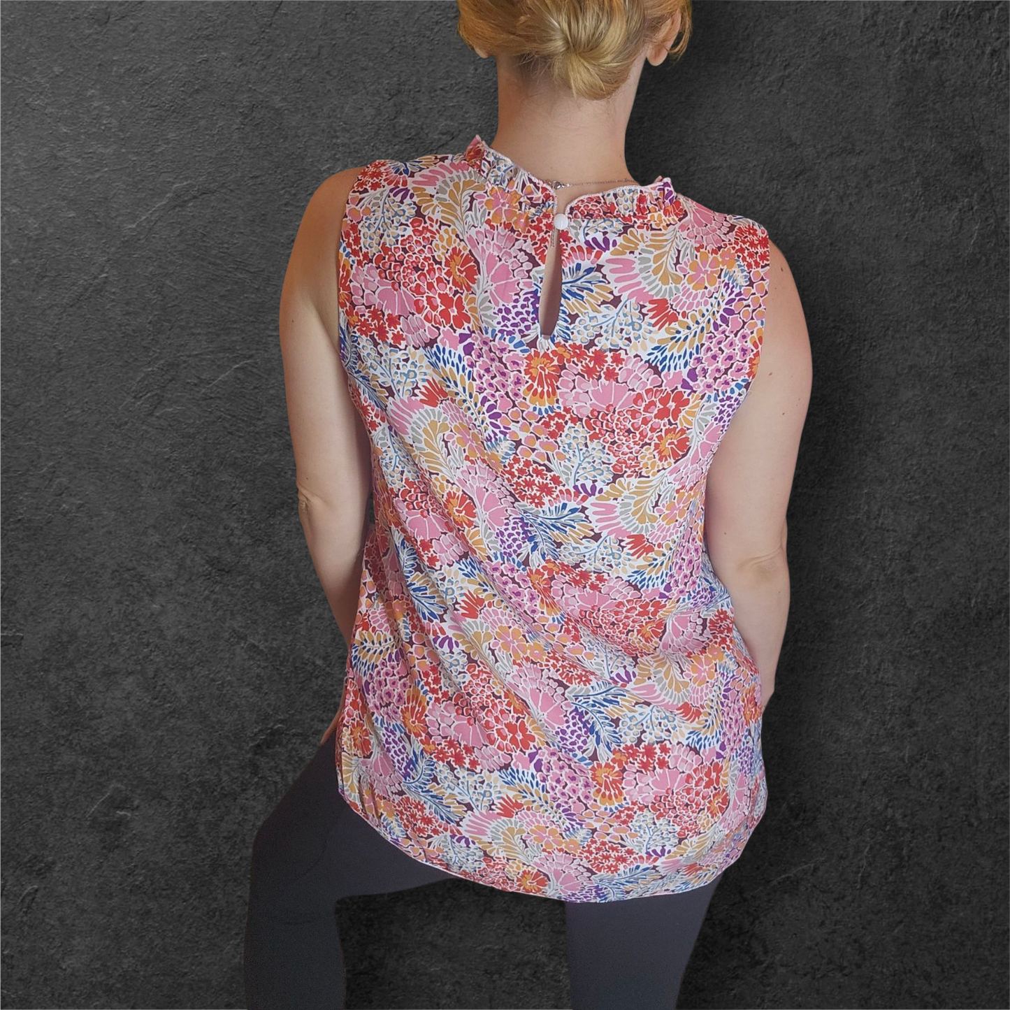 Floral Breeze Sleeveless Blouse