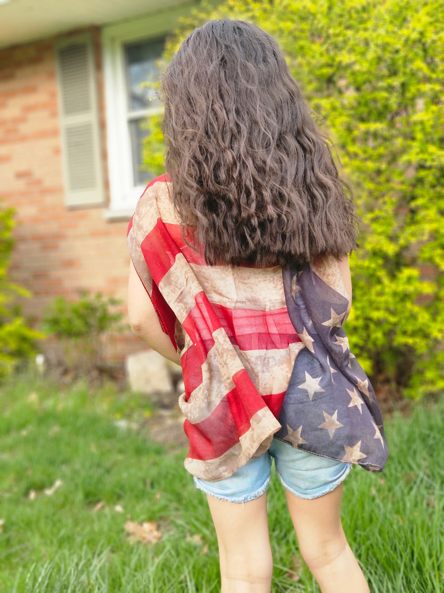 Girls' Vintage Stars & Stripes Vest: Patriotic / One Size