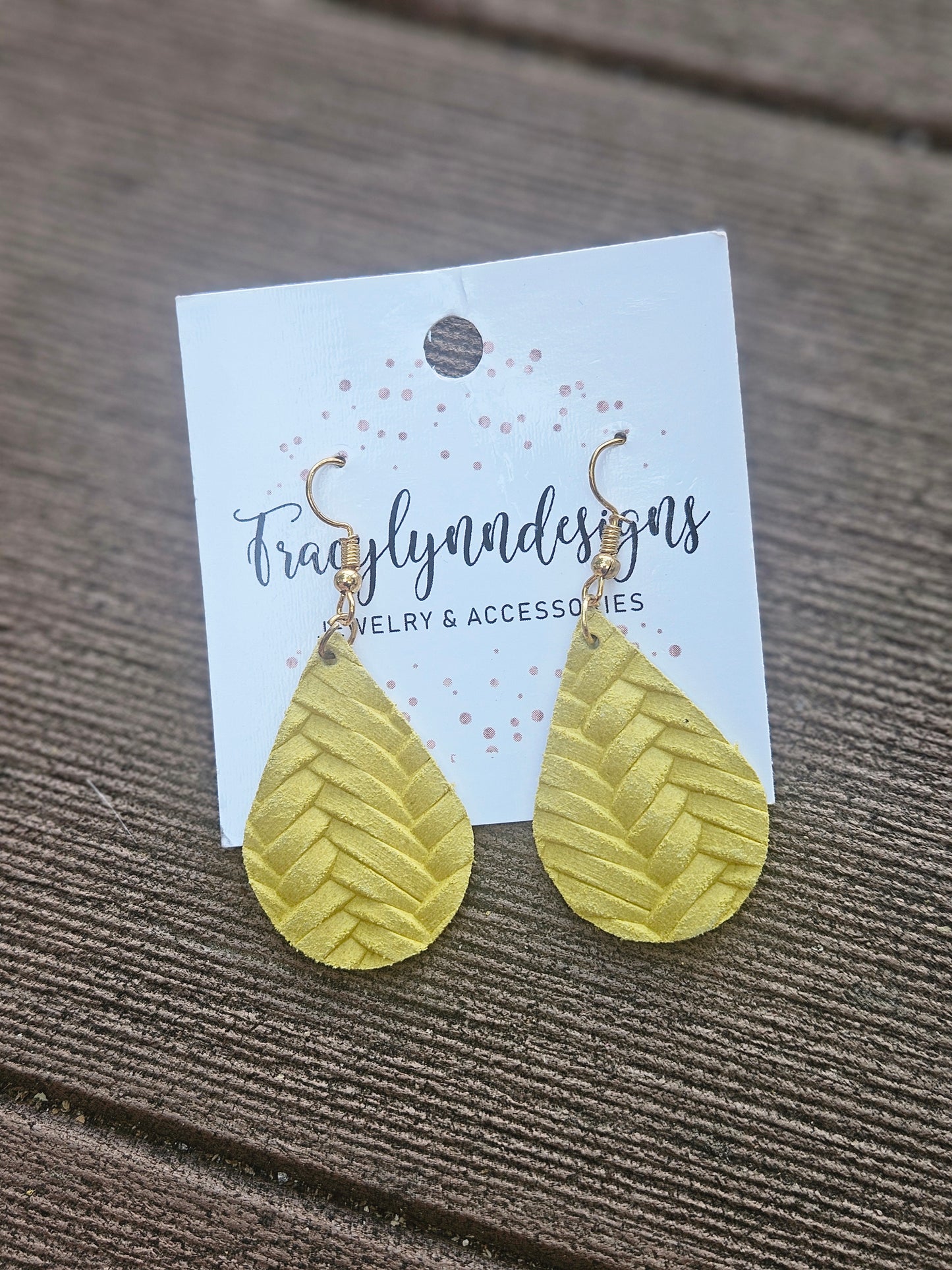 Gold-Tone Leaf Teardrop Earrings | Textured Drop Jewelry