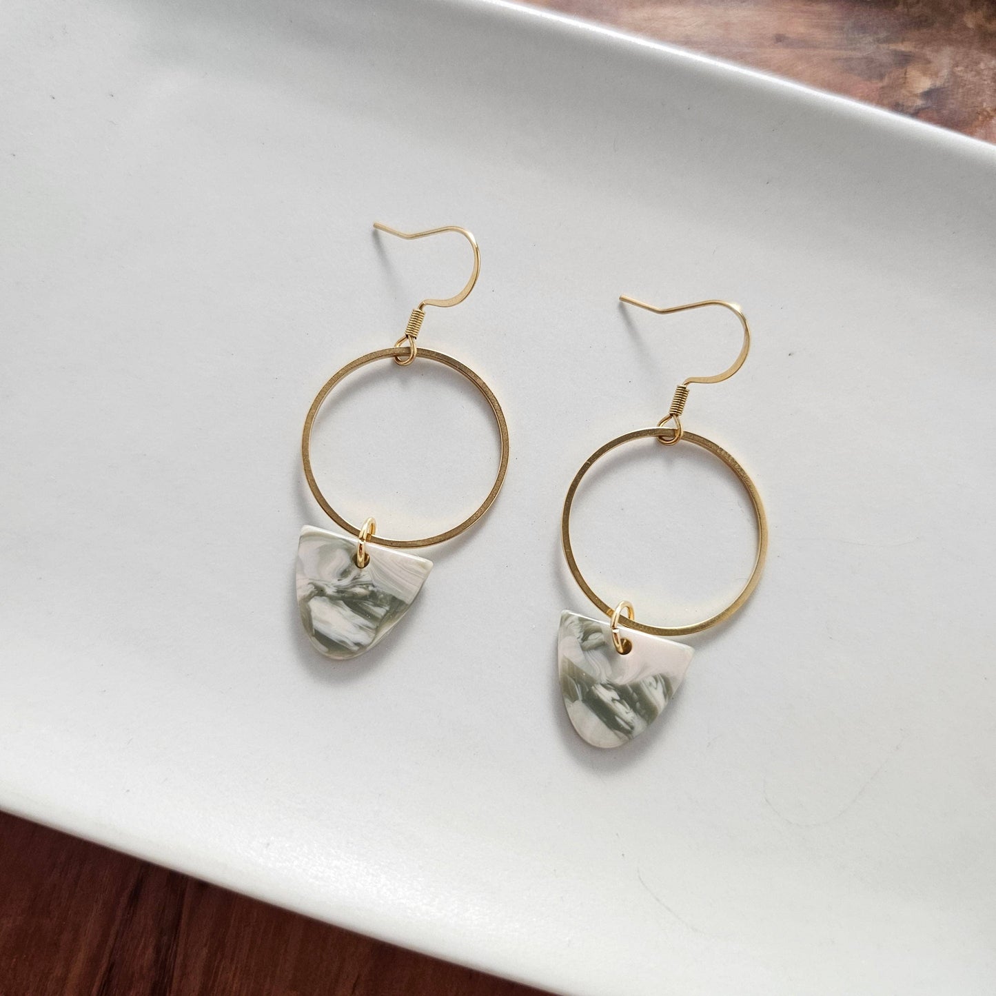 Iris Earrings - Sage // Fall, Jewelry, Gifts