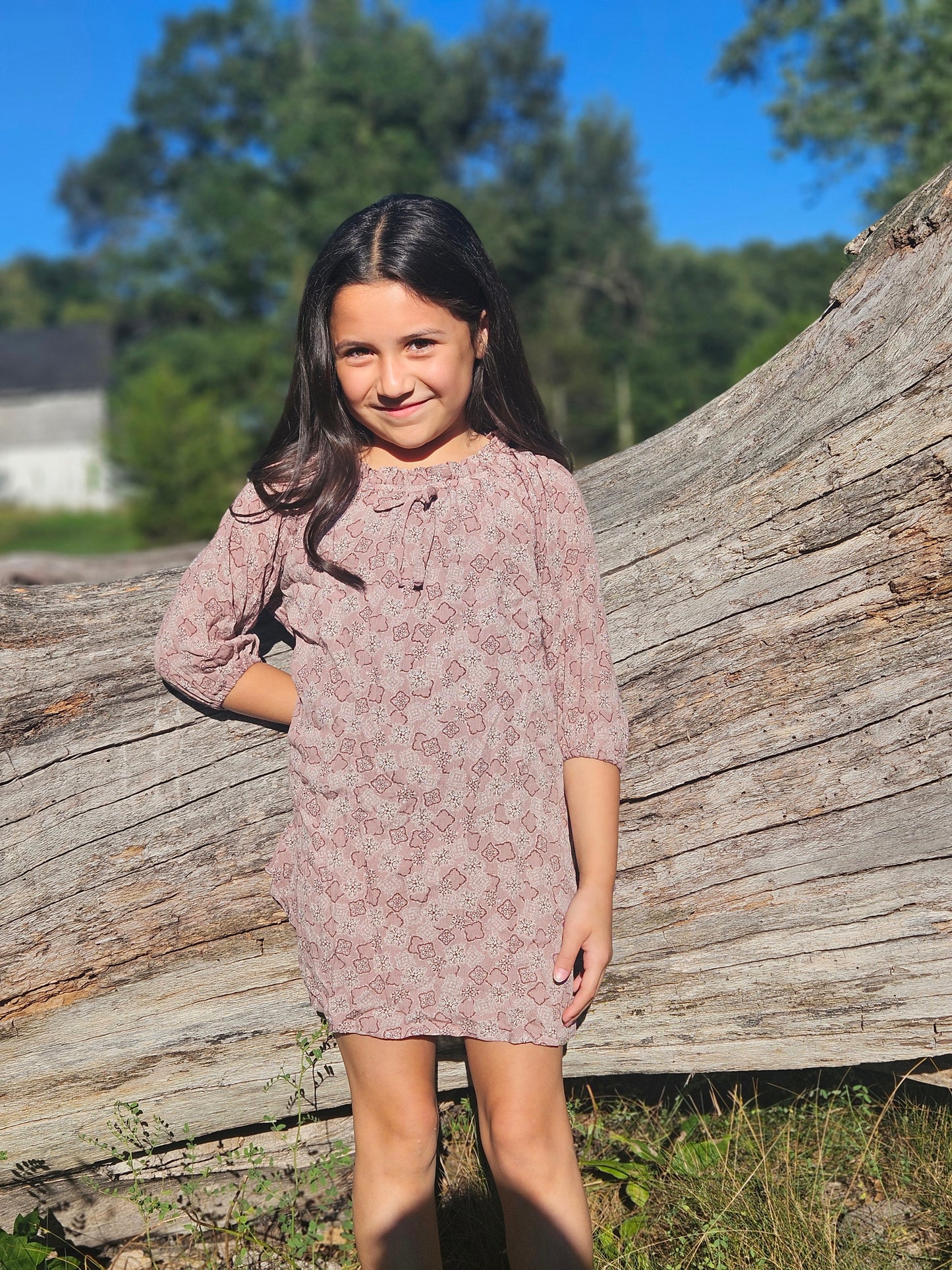 Girls Geo Print Dress