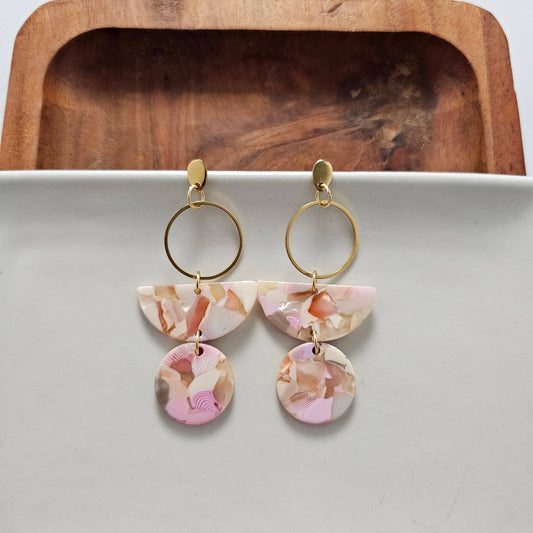 Wren Earrings - Peachy Pink // Fall, Jewelry, Gifts