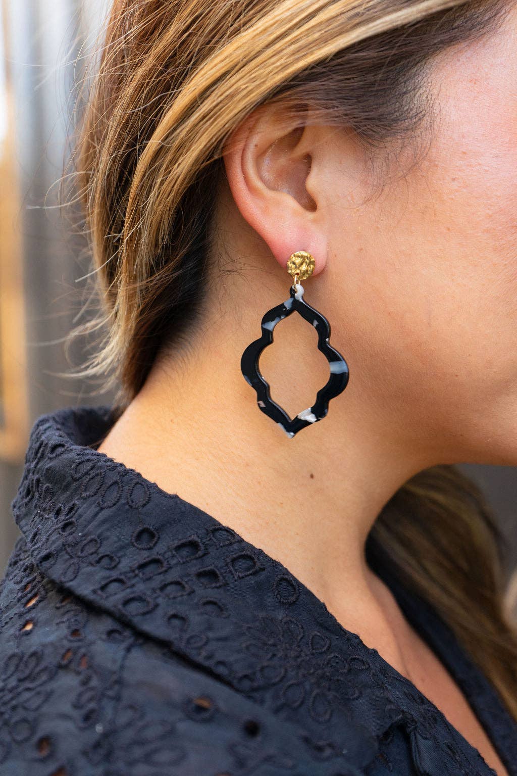 Talia Earrings - Onyx Black // Fall, Jewelry, Gifts