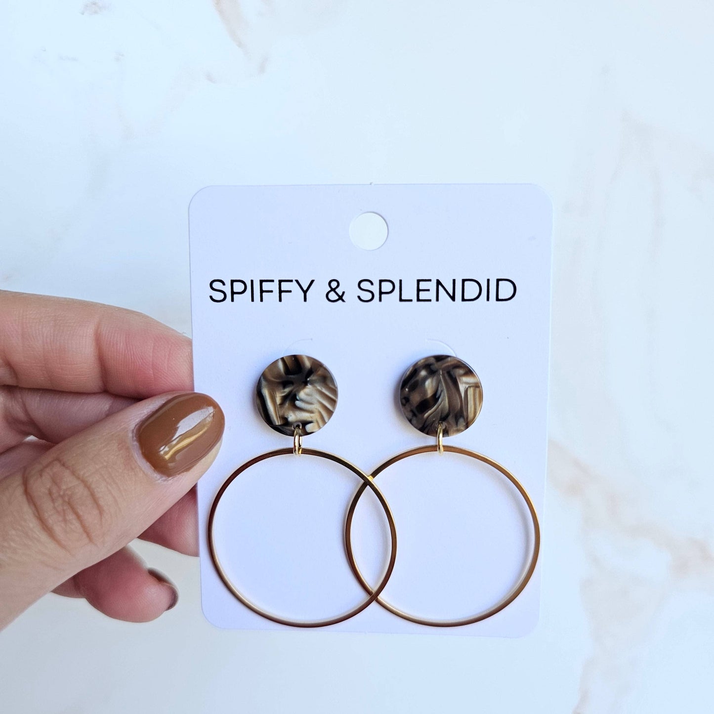 Amelia Earrings - Brown Shimmer