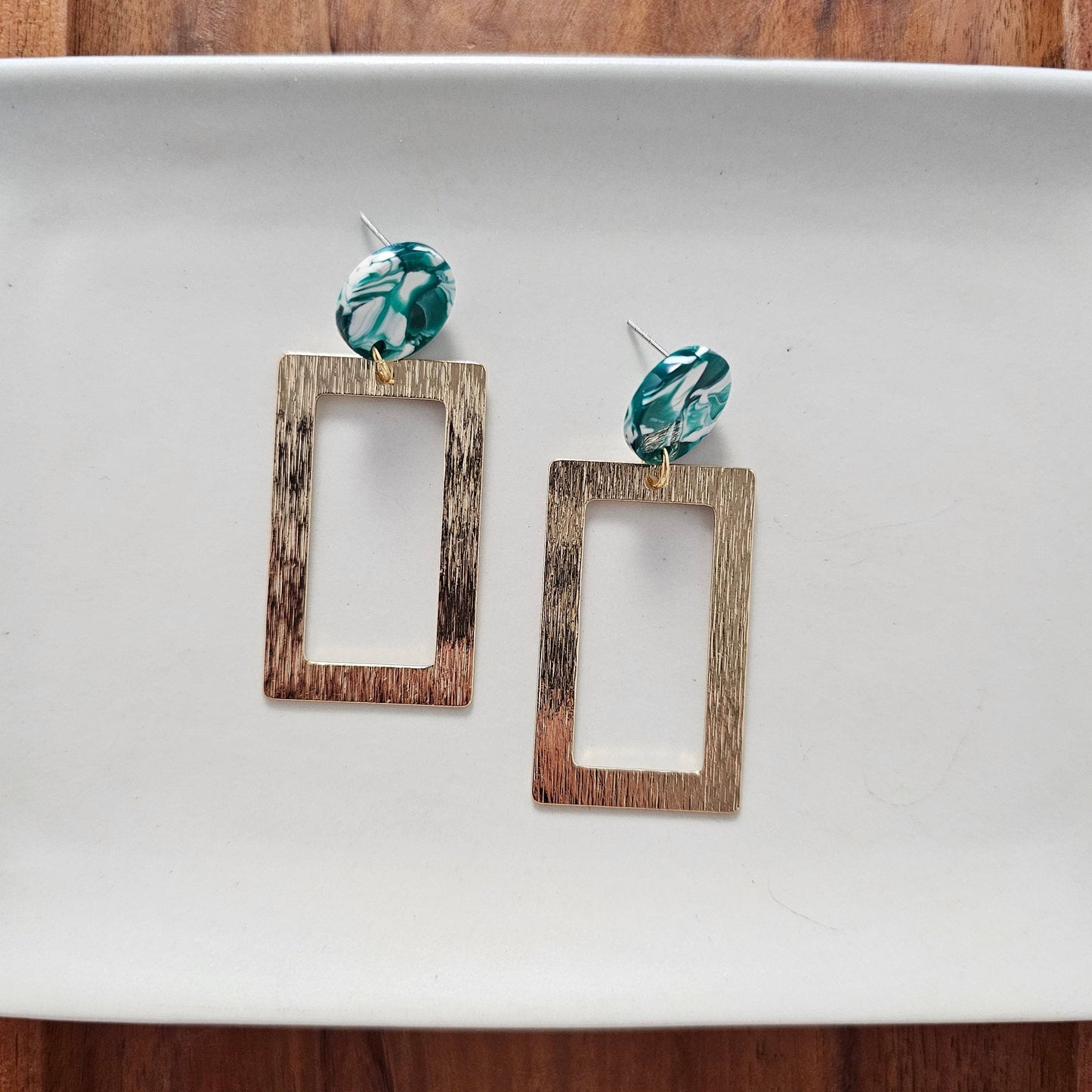 Rebecca Earrings - Sea Green / Spring