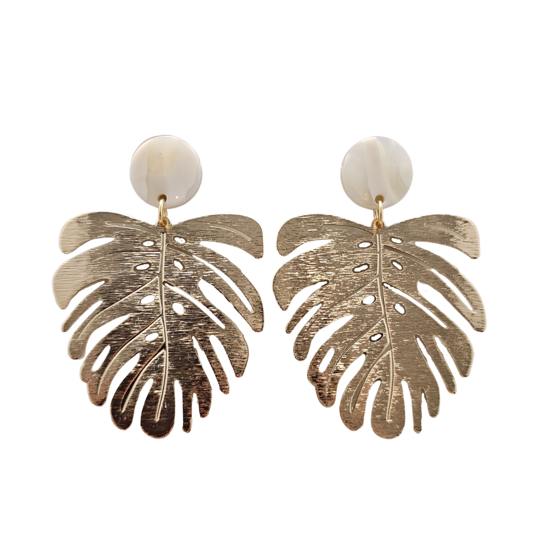 Belize Earrings - Ivory // Plant, Resort, Jewelry