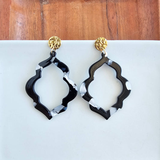 Talia Earrings - Onyx Black // Fall, Jewelry, Gifts