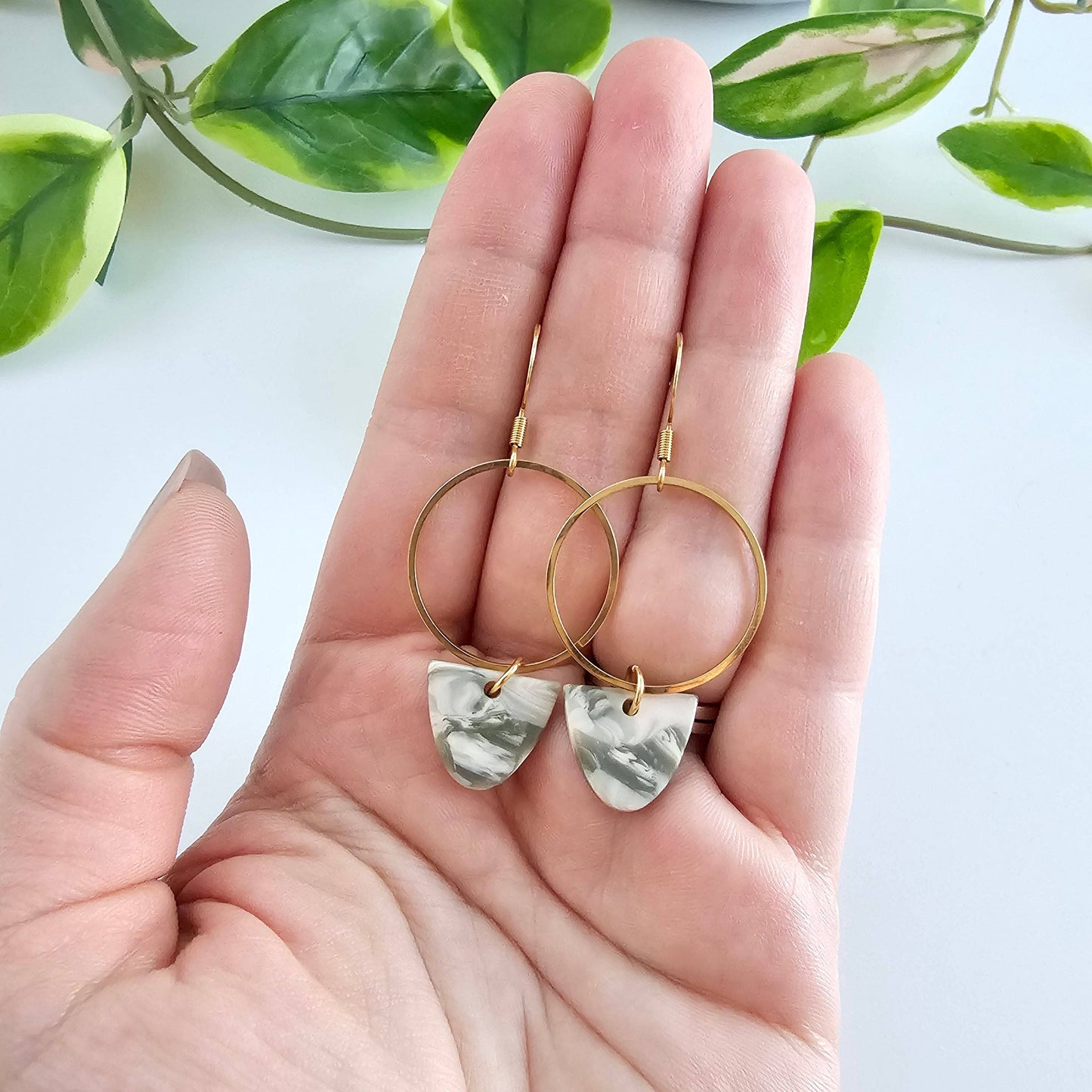 Iris Earrings - Sage // Fall, Jewelry, Gifts