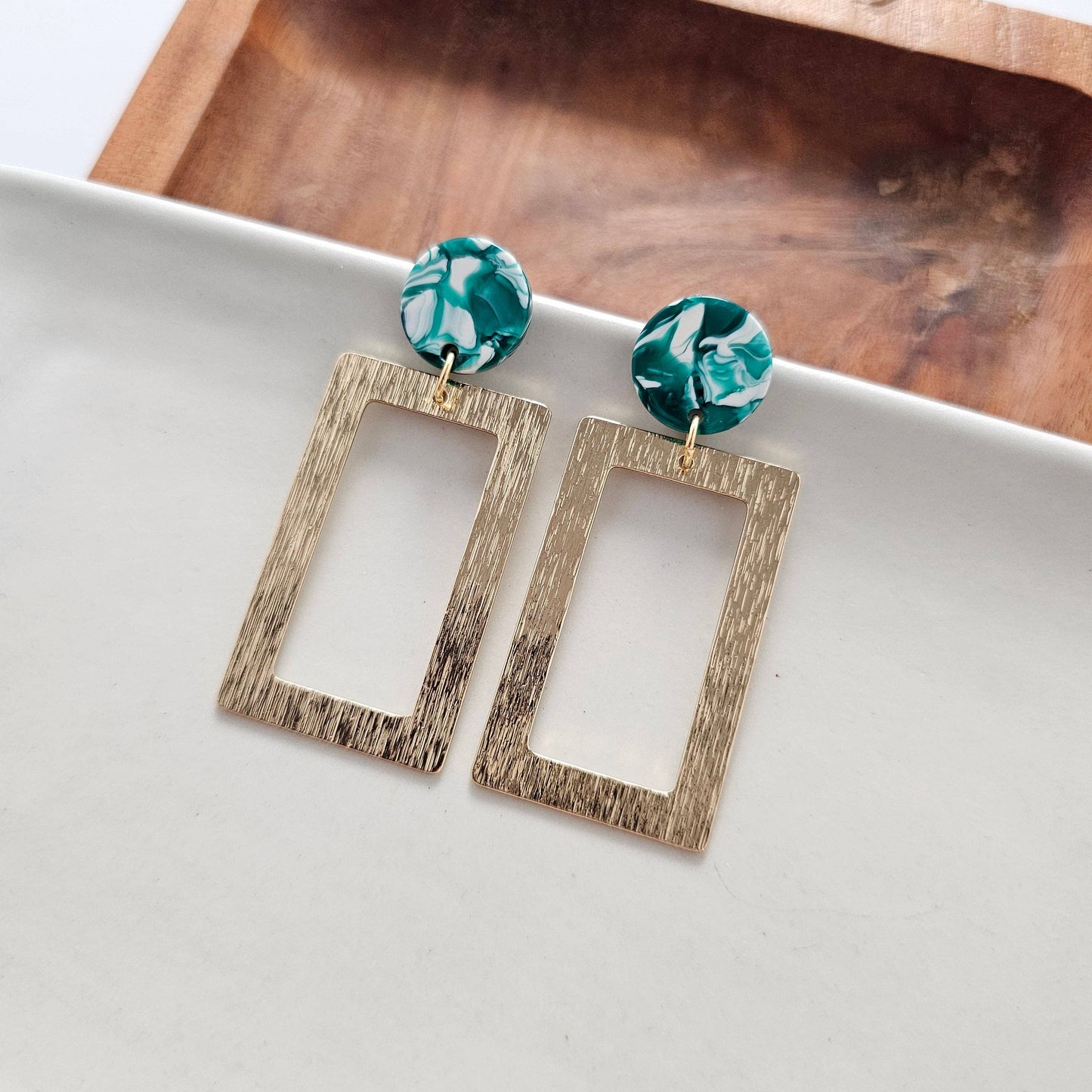 Rebecca Earrings - Sea Green / Spring