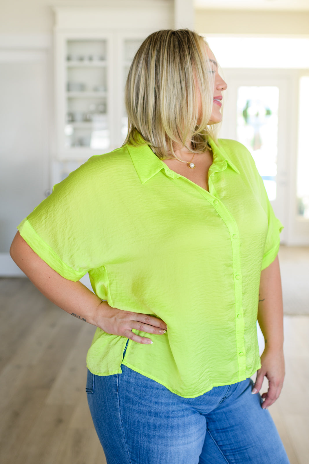 Bright Idea Button Down in Citrus