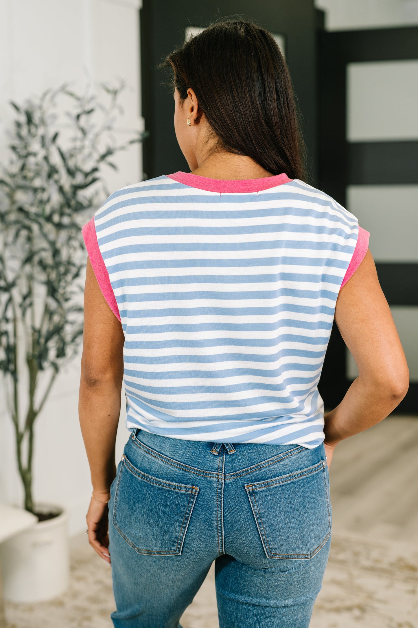 Following Through Color Block Muscle Tee