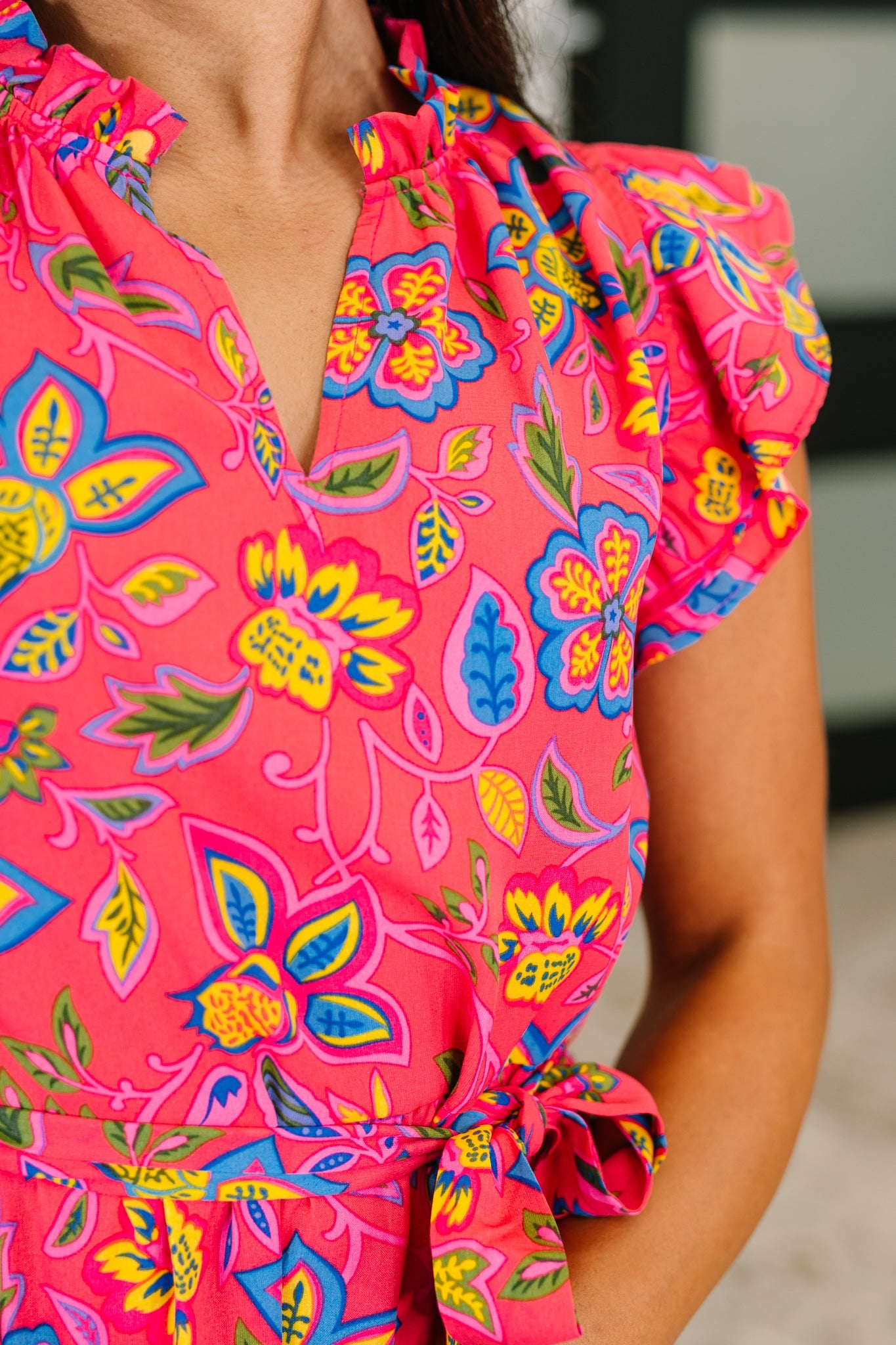 Polished and Pretty Waist Tie Tea Dress