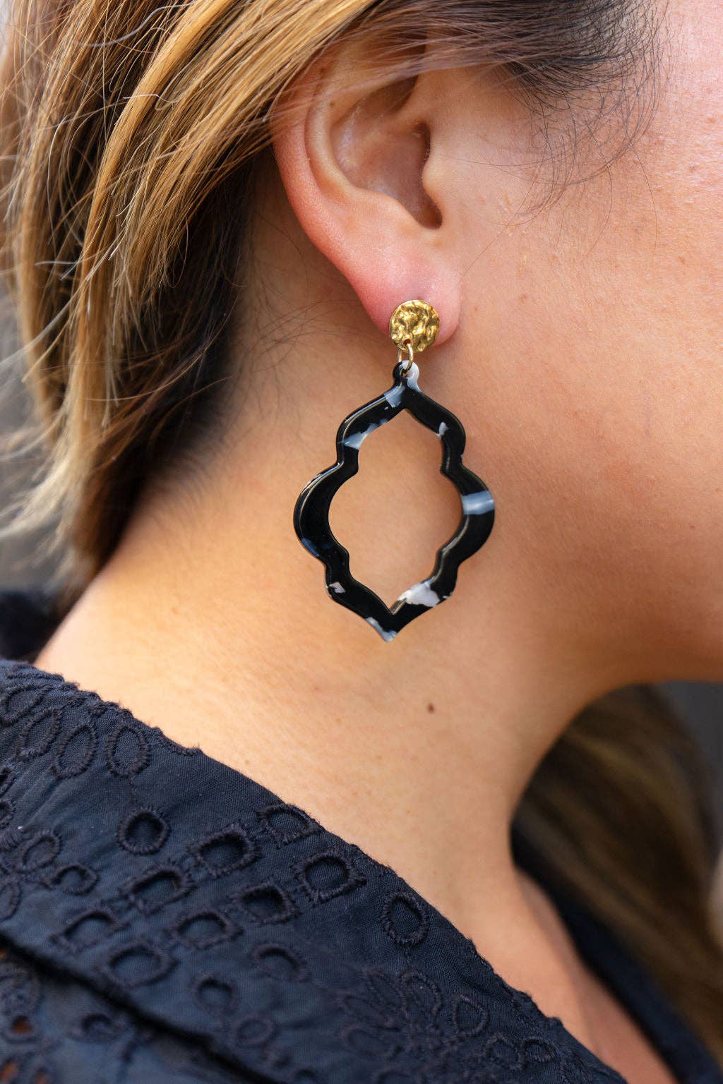 Talia Earrings - Onyx Black // Fall, Jewelry, Gifts