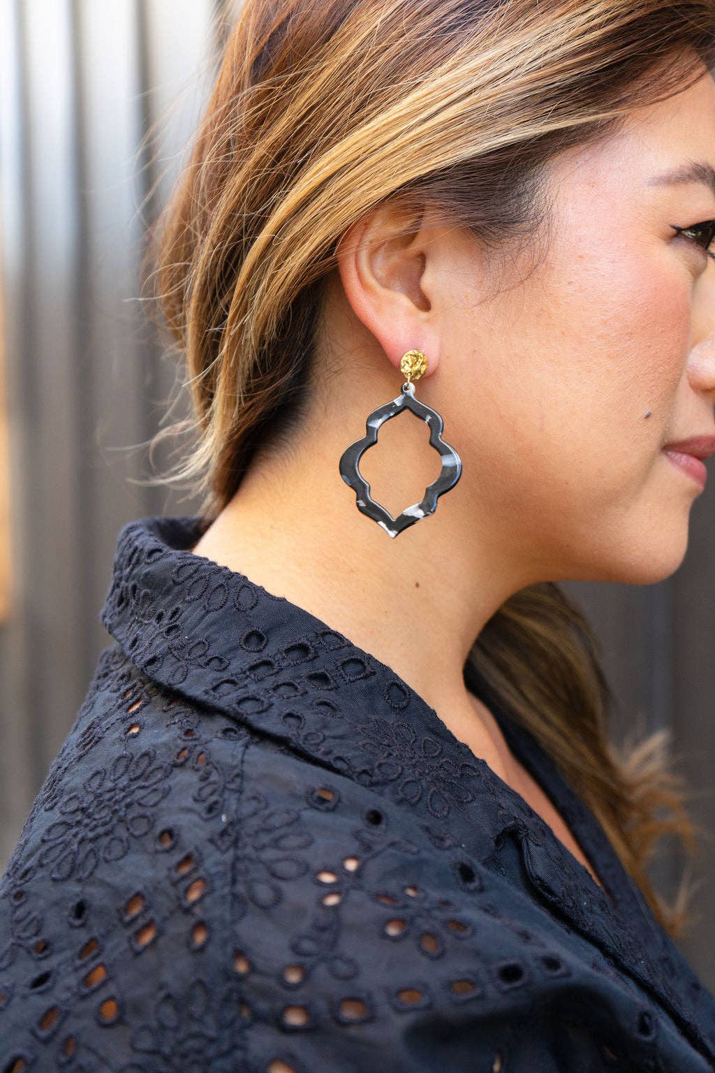 Talia Earrings - Onyx Black // Fall, Jewelry, Gifts