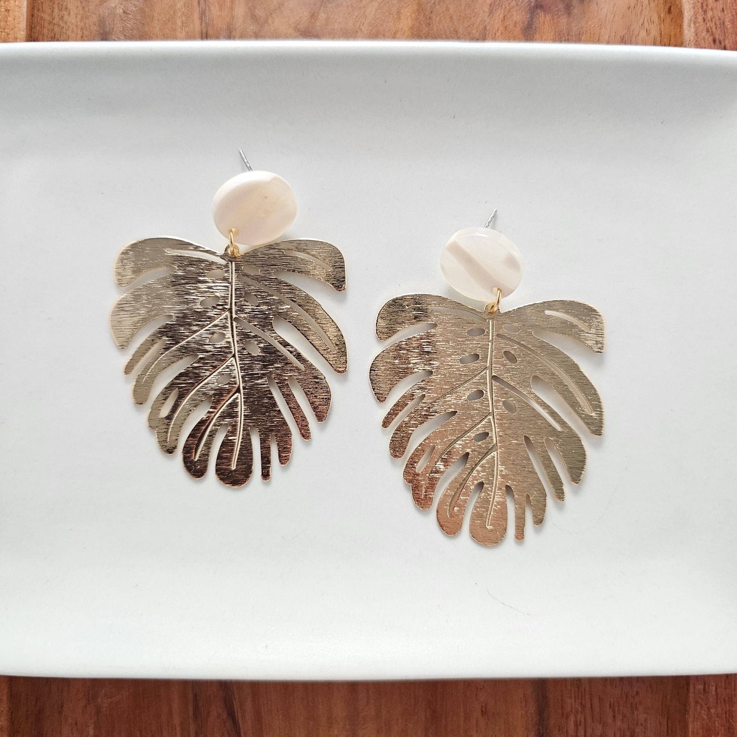 Belize Earrings - Ivory // Plant, Resort, Jewelry