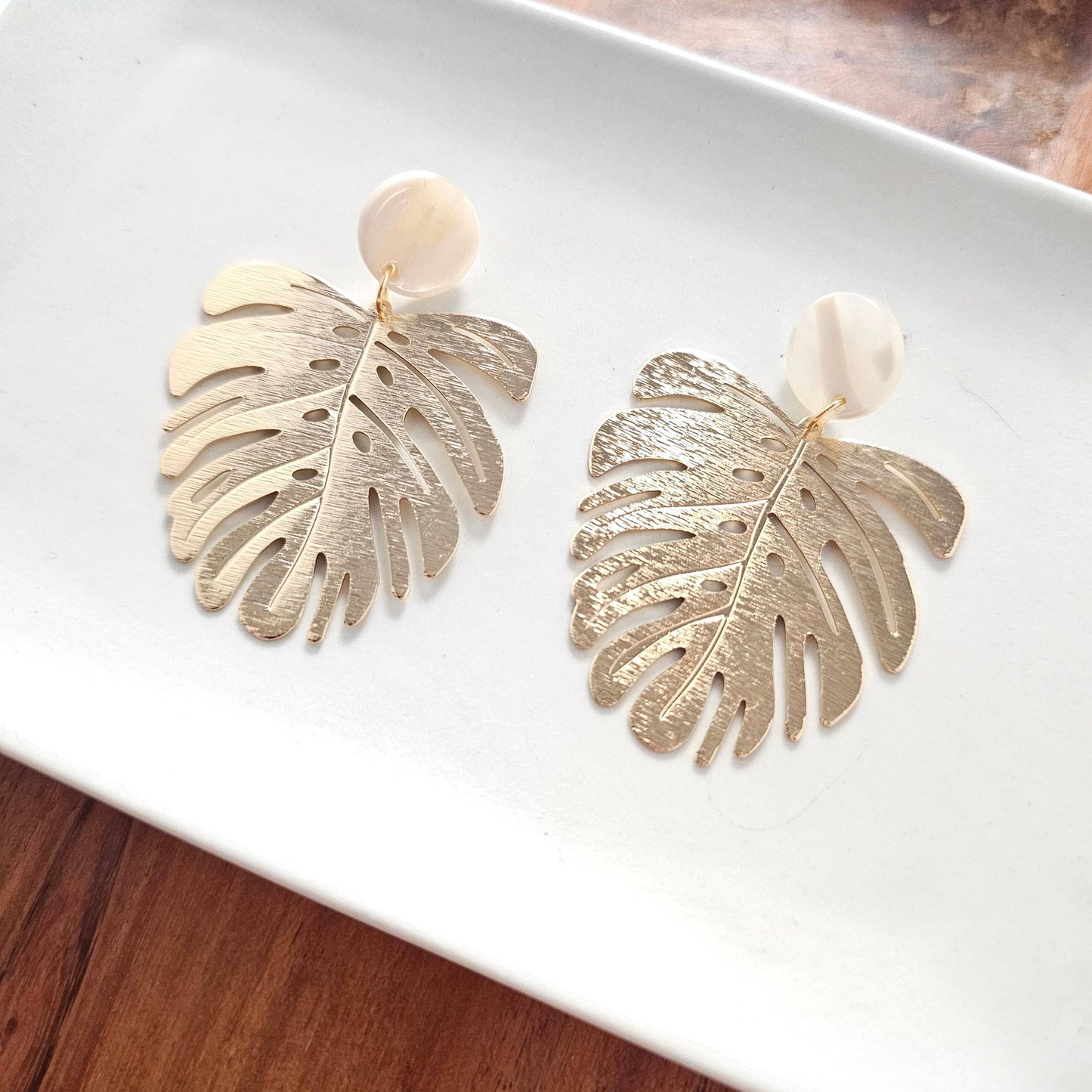 Belize Earrings - Ivory // Plant, Resort, Jewelry