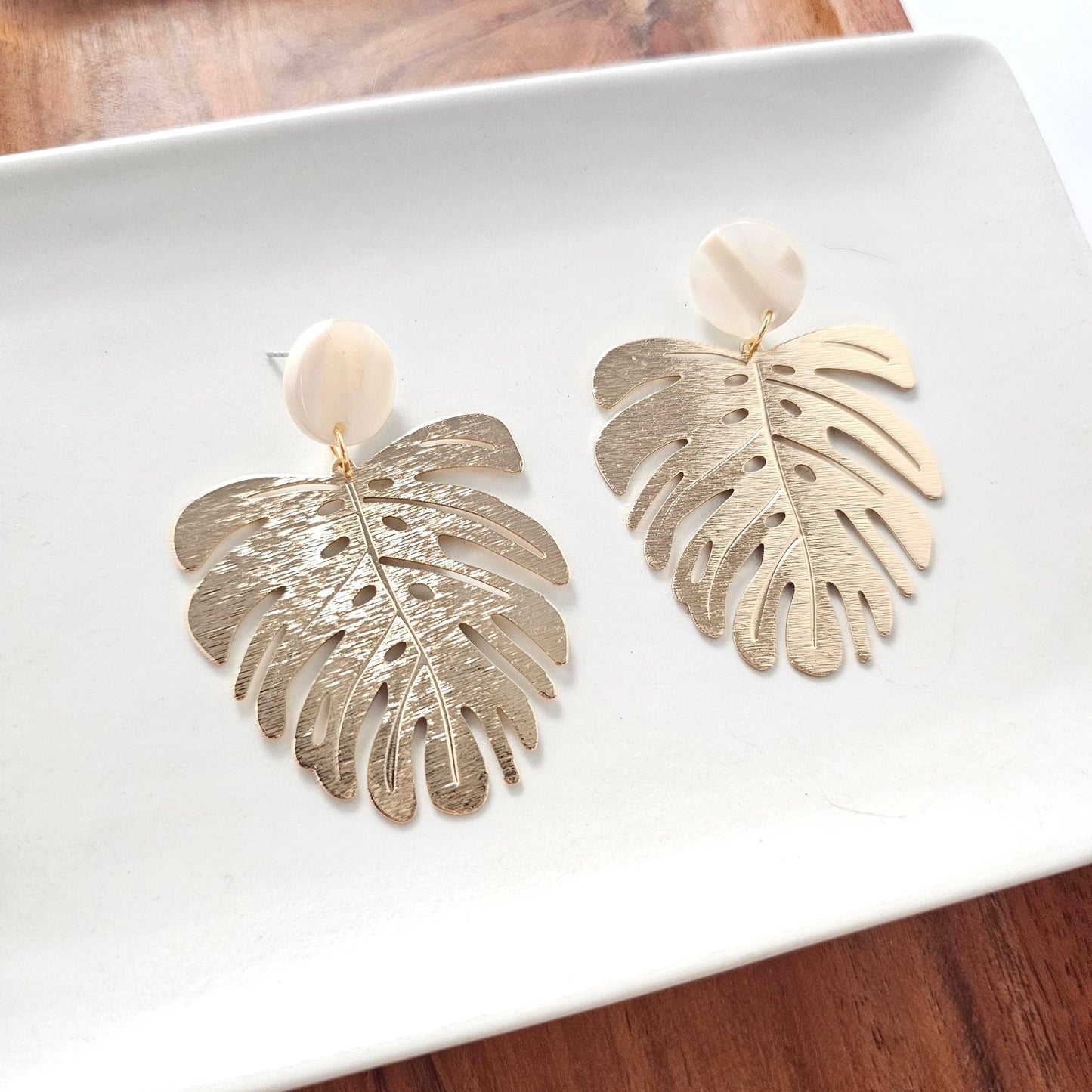 Belize Earrings - Ivory // Plant, Resort, Jewelry