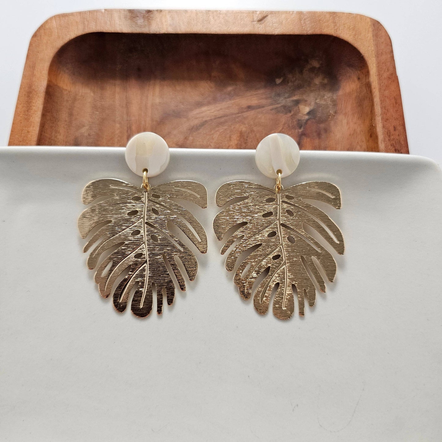 Belize Earrings - Ivory // Plant, Resort, Jewelry