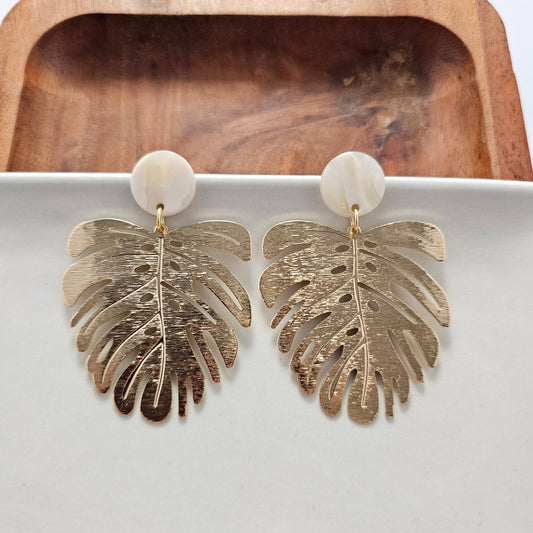 Belize Earrings - Ivory // Plant, Resort, Jewelry