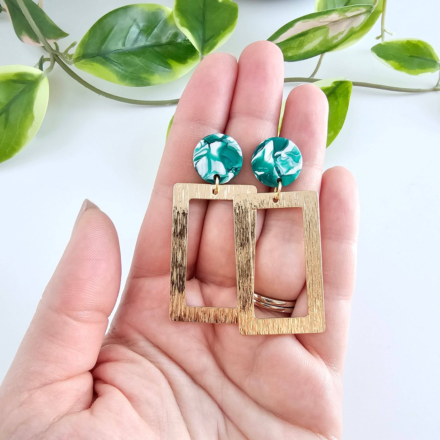 Rebecca Earrings - Sea Green / Spring