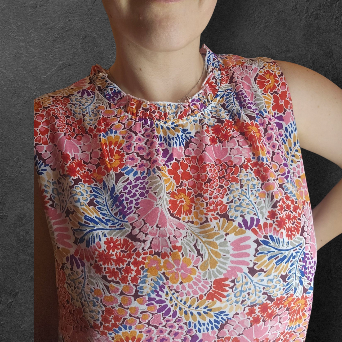 Floral Breeze Sleeveless Blouse