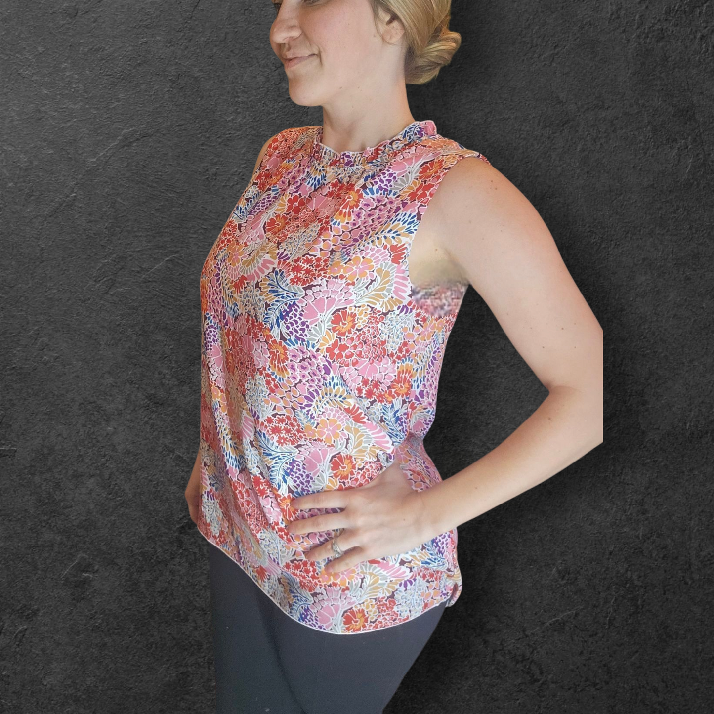 Floral Breeze Sleeveless Blouse