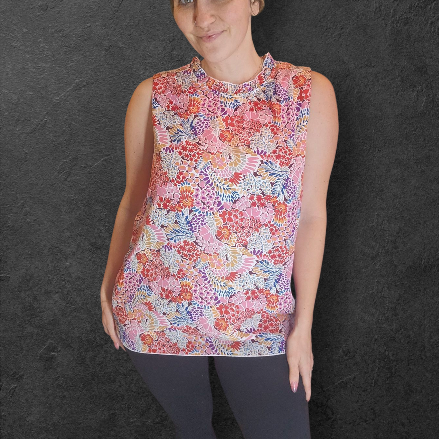 Floral Breeze Sleeveless Blouse
