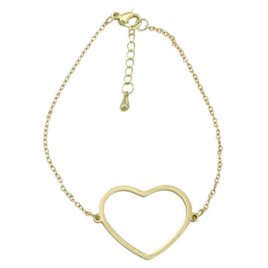 Love Yourself Gold Heart Bracelet