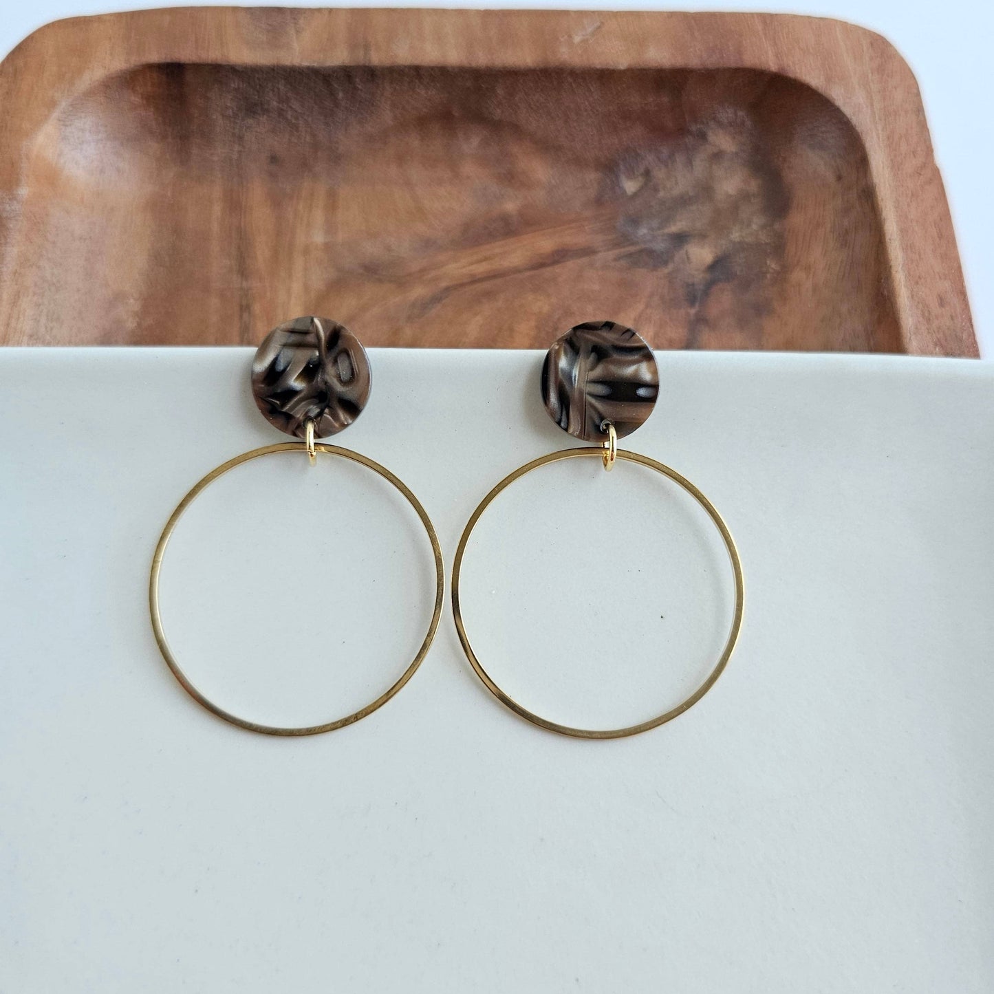 Amelia Earrings - Brown Shimmer